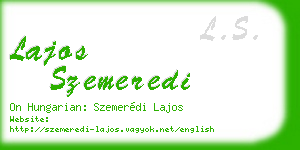 lajos szemeredi business card