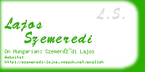 lajos szemeredi business card